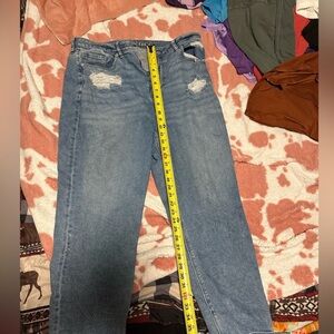 American Eagle Outfitters Light Blue Straight Leg Mom Jeans